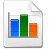 a graph icon with 3 colored lines